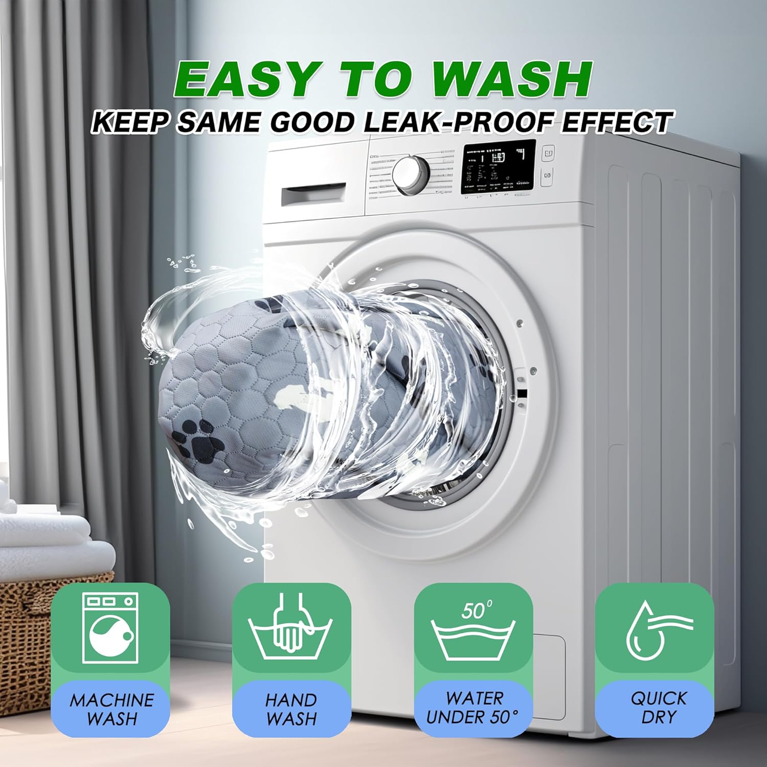 4 Washable Pee Pads for Dogs