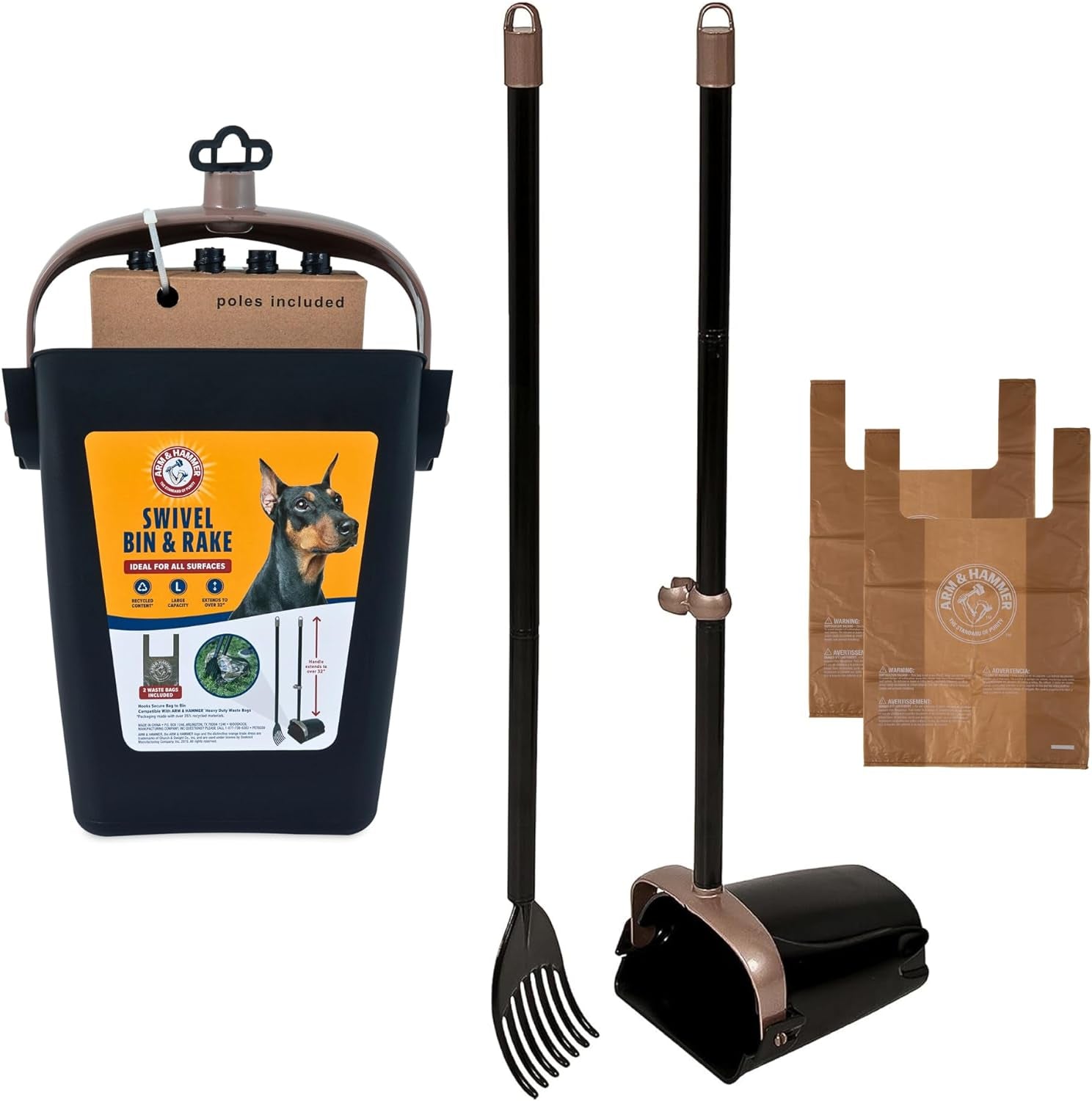 Swivel Bin & Rake Pooper Scooper