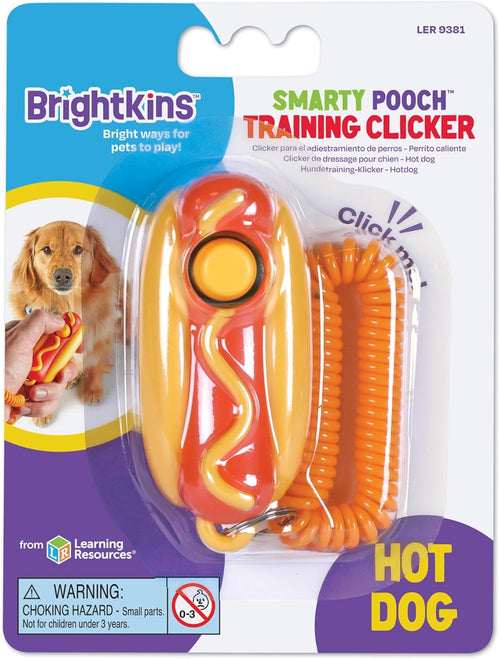 Dog Clicker Hot Dog - Dog Training Clicker for All Breeds, Perfect for Dog Training and Obedience Games